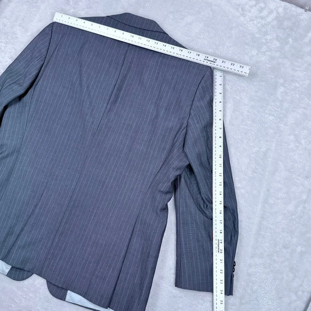 Hugo Boss Pasolini/Movie Wool Mohair Blazer Mens‎ 44S Gray Pinstripe Suit Jacket